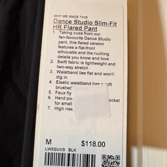 Dance Studio Slim-Fit High-Rise Flared Pant Size Medium NWT Color: Black - Picture 2 of 7